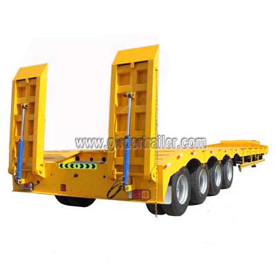 4 axles low bed trailer,quad low loader trailer 4 axles low bed trailer,quad low loader trailer