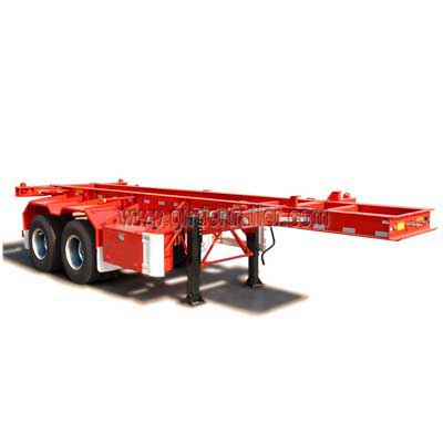 20 foot skeletal container trailer,20ft trailer chassis 