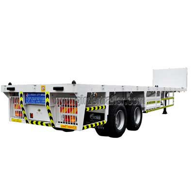 2 axles 40ft flatbed semi trailer, 40 foot container trailer 2 axles 40ft flatbed semi trailer, 40 foot container trailer