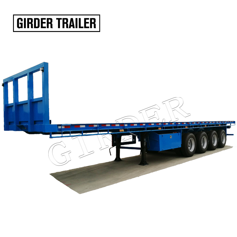 4 axles 40ft flatbed semi trailer ,quad axles 45foot container trailer