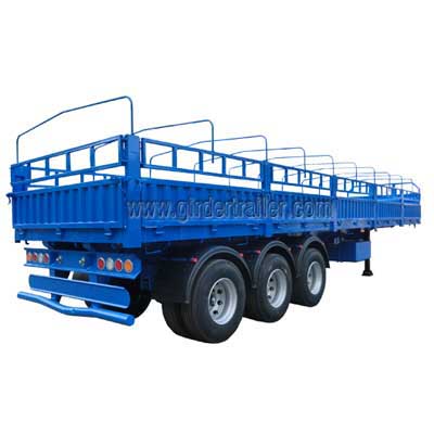 3 axles Fence semi trailer,cargo flatbed trailer for sale 3 axles Fence semi trailer,cargo flatbed trailer for sale