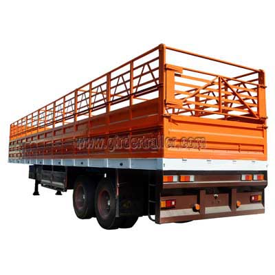 Double axles Cage semi trailer,cargo flatbed trailer Double axles Cage semi trailer,cargo flatbed trailer