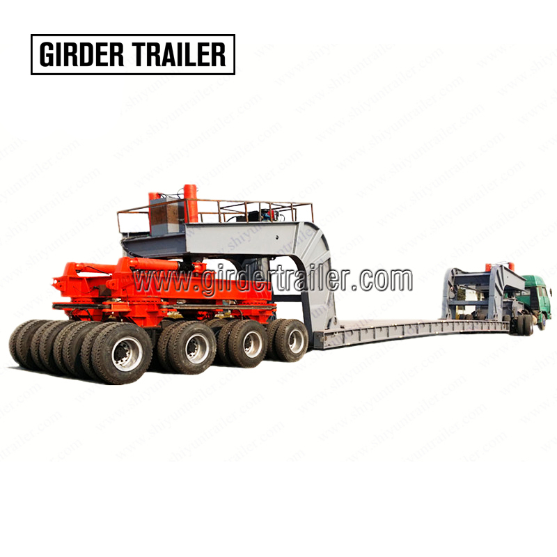 Hydraulic steering low bed trailer dolly