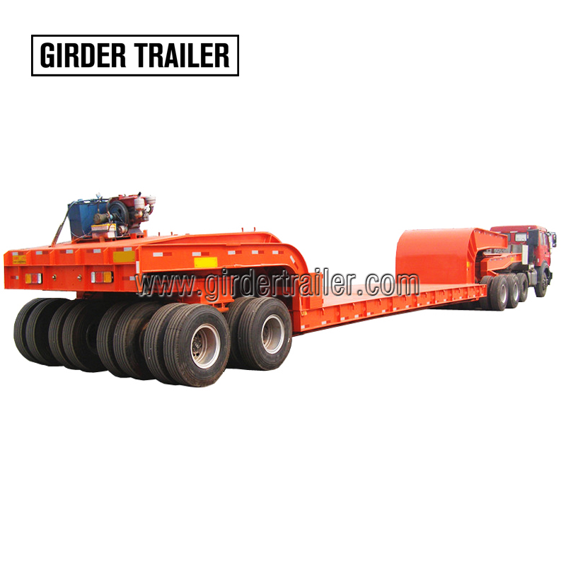 Hydraulic steering low bed trailer dolly