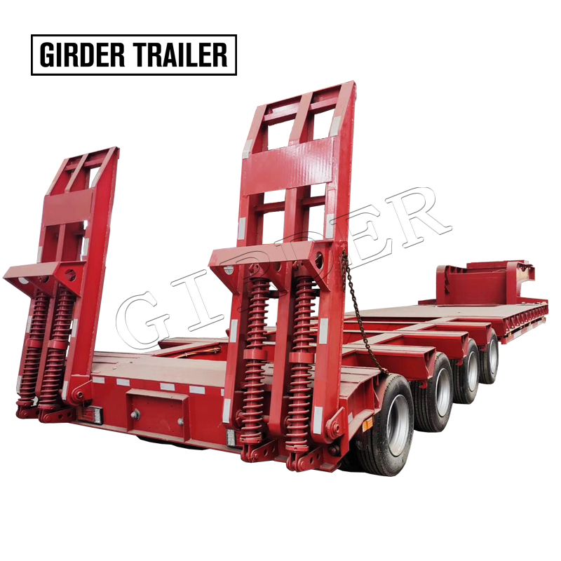 4 rows 8 axis drop deck trailer，120 tons lowboy