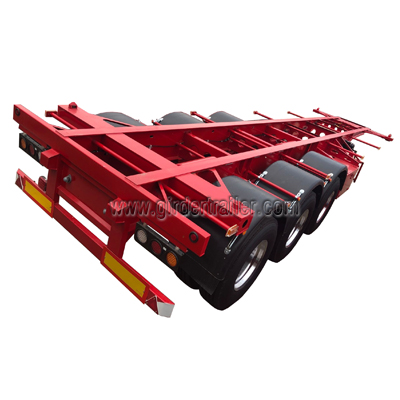 30 ft shipping container skeletal trailer,30feet gooseneck chassis