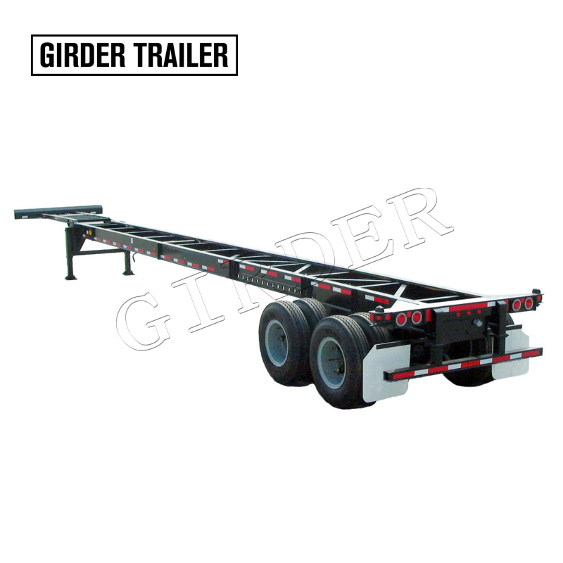 40ft gooseneck container semi trailer,2 axles 40 foot trailer chassis