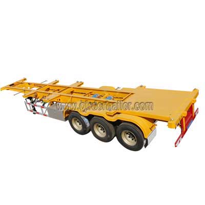 Tri axles 40 foot container chassis trailer,40' skeleton trailer for sale