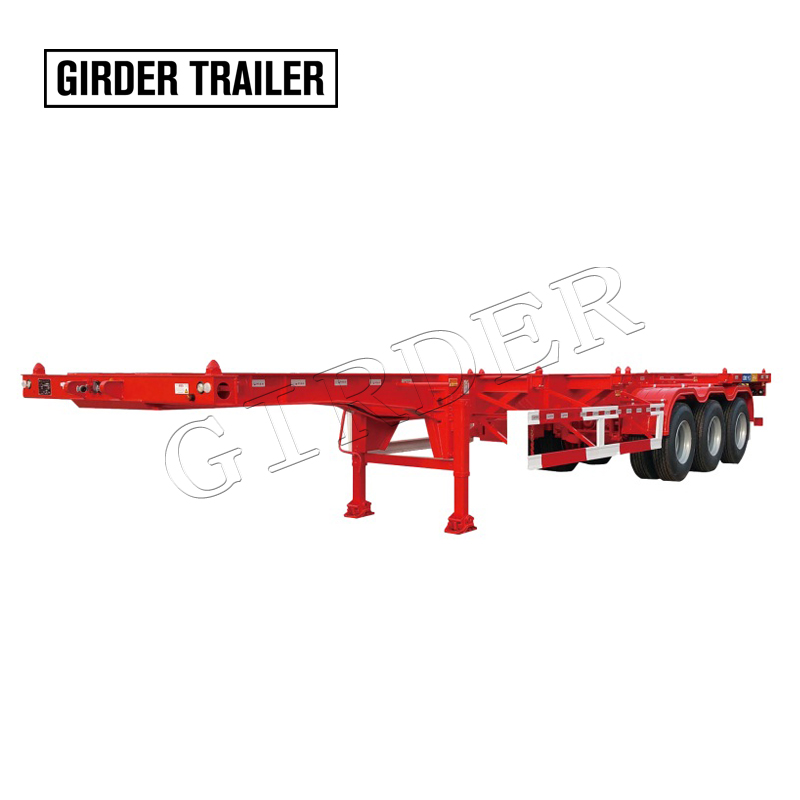 Tri axles 40 foot container chassis trailer,40' skeleton trailer for sale