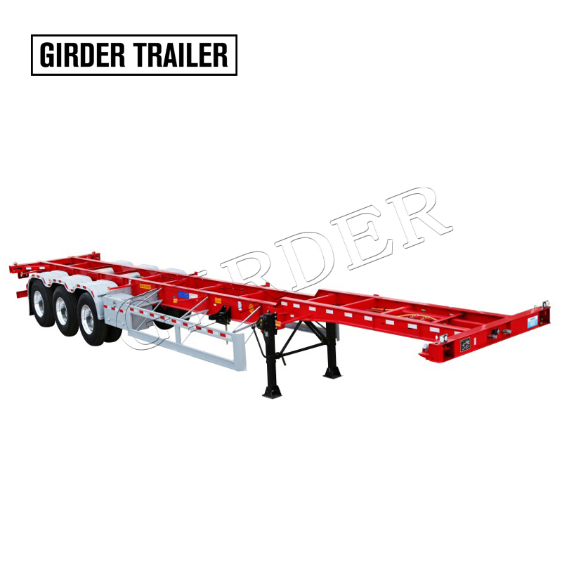 3 axles gooseneck 40ft container semi trailer,40 feet trailer chassis for sale