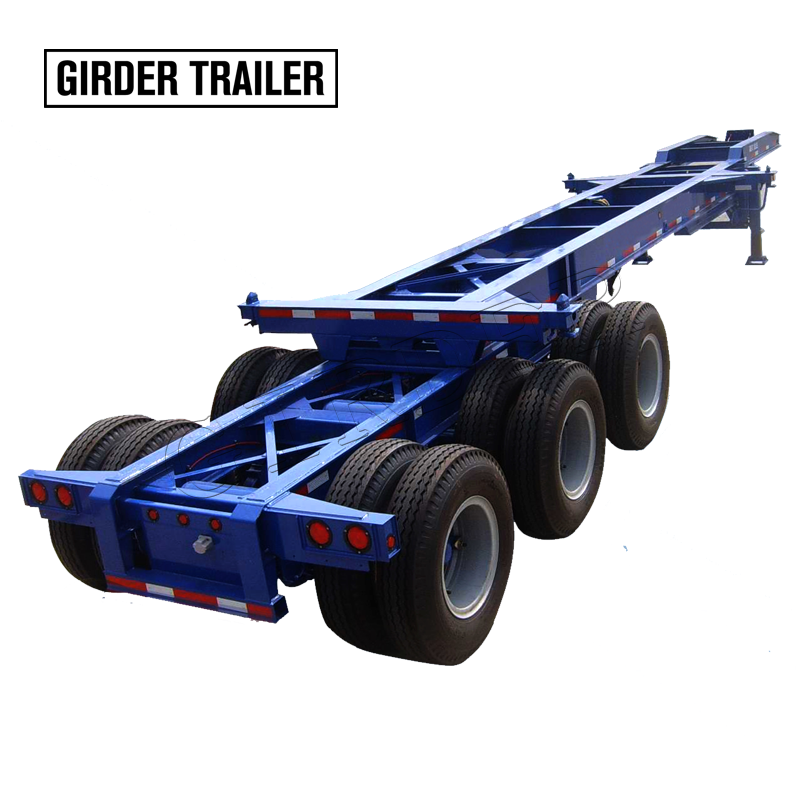 Sliding skeletal trailer for sale,tri axles slider extendable container chassis