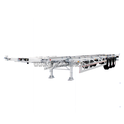 3 axles 40ft aluminum gooseneck skeletal trailer,aluminum container chassis