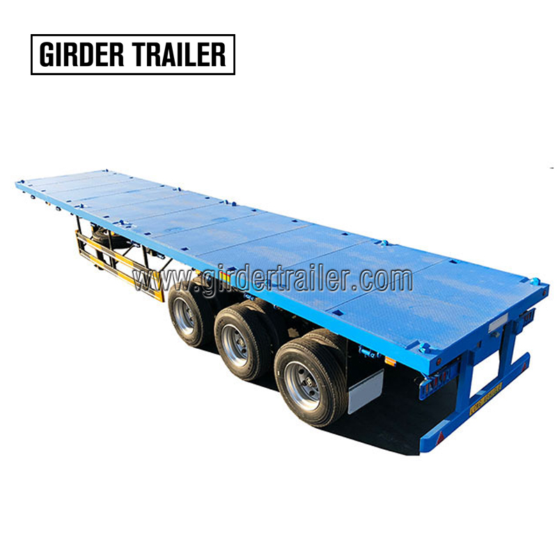 Cargo container flatbed semi trailer 