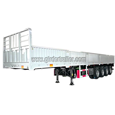 4 axles drop side semi trailer,cargo flatbed trailer 4 axles drop side semi trailer,cargo flatbed trailer