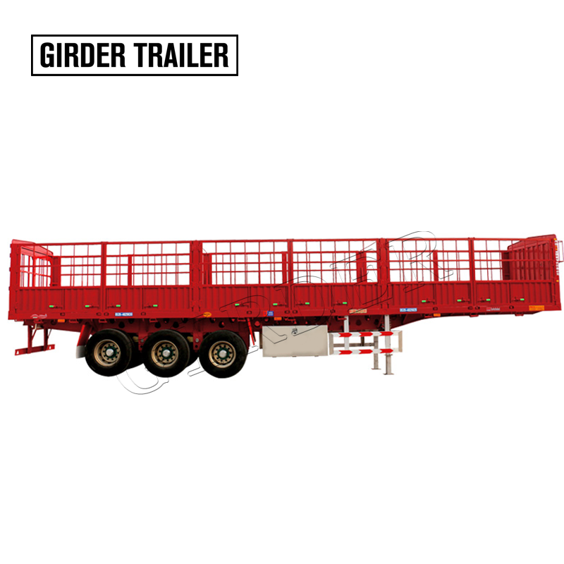 Tri axles Fencing semi trailer,sidel grill cargo trailer