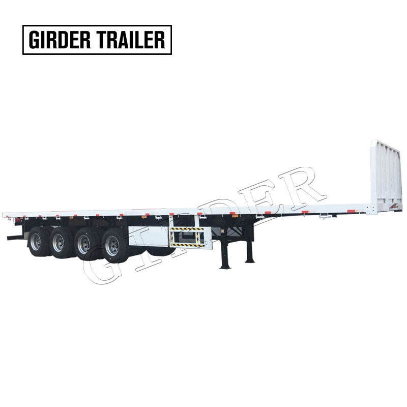 4 axles 40ft flatbed semi trailer ,quad axles 45foot container trailer
