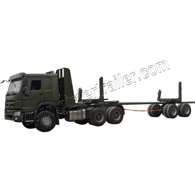 HOWO Log towing trailer with truck tractor  HOWO Log towing trailer with truck tractor