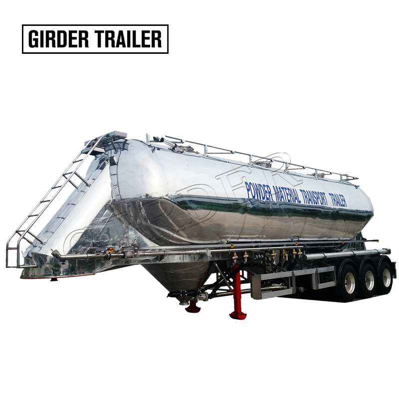 ALuminum flour transporting tank trailer