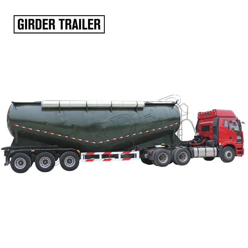 3 axles Bulk cement tank semi trailer