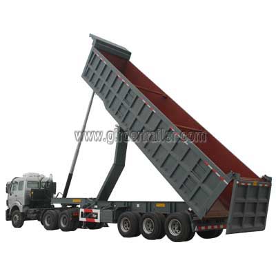 3 axles end dump semi trailer,Hydraulic tipper trailer
