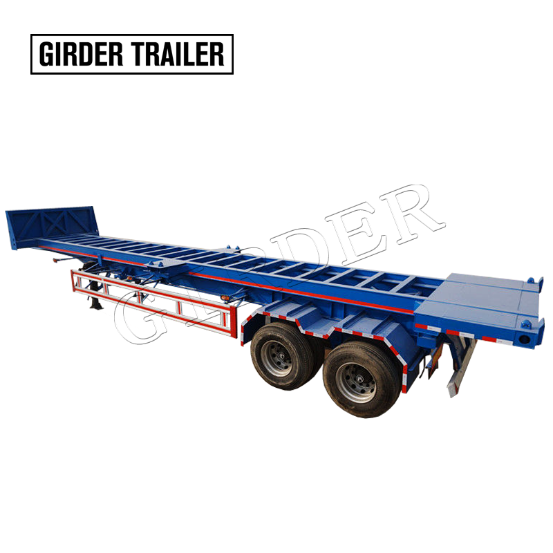 2/3 axles 40ft skeletal container dump semi trailer,30ft skeleton tipper trailer
