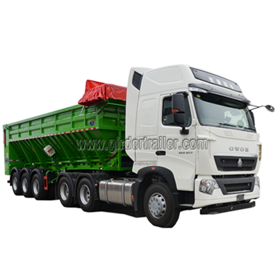 Conveyor belt type dump semi trailer Conveyor belt type dump semi trailer