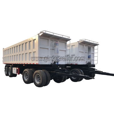 Hydraulic dump draw bar trailer,tipper full trailer Hydraulic dump draw bar trailer,tipper full trailer