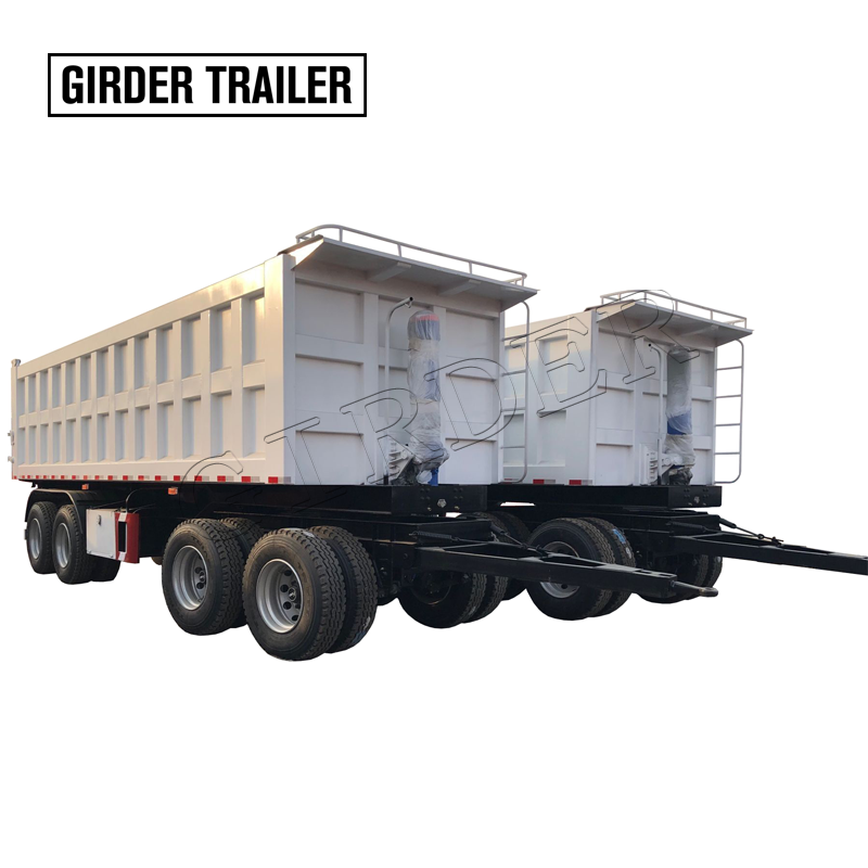Hydraulic dump draw bar trailer,tipper full trailer