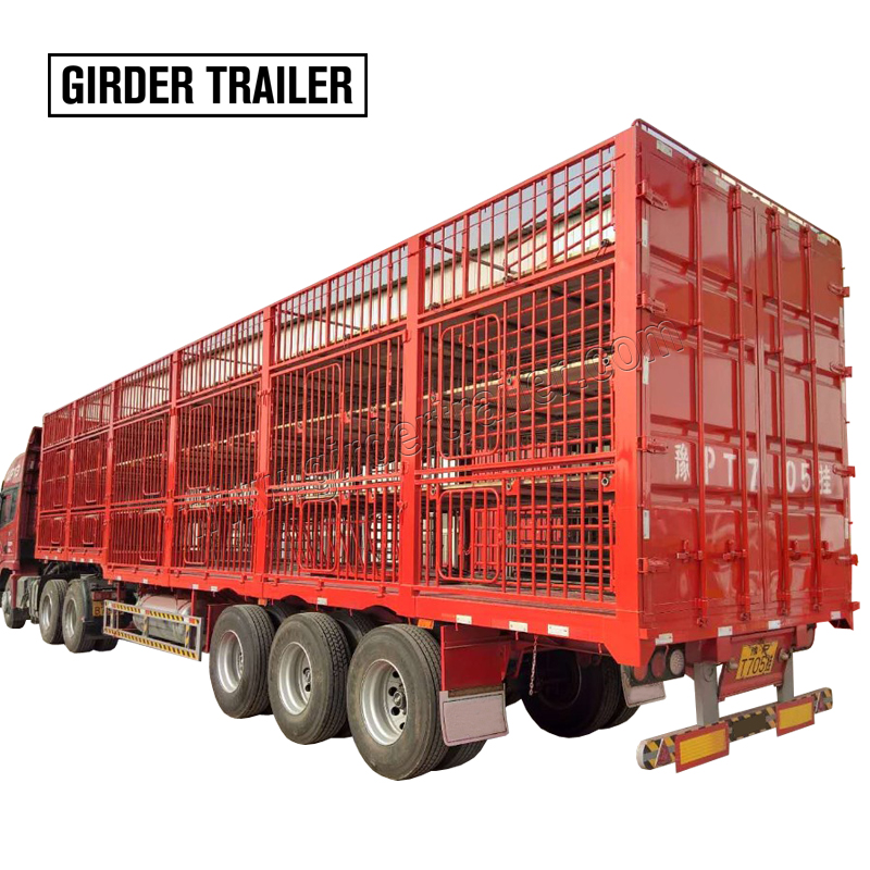 4 layer livestock trailer,poultry semi trailer