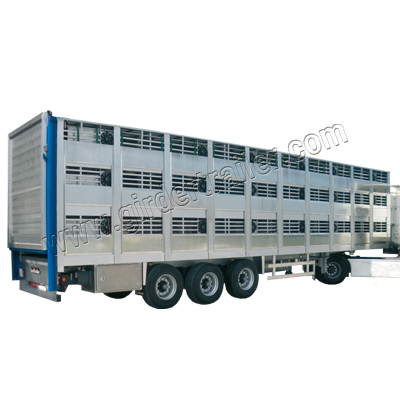 3 layer alimunum pig trailer,alloy piglet semi trailer