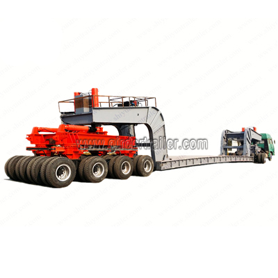 Hydraulic steering low bed trailer dolly