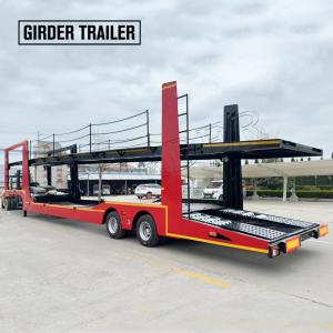 Screw lifting 2 axles car hauler semi trailer for Russia Screw lifting 2 axles car hauler semi trailer for Russia