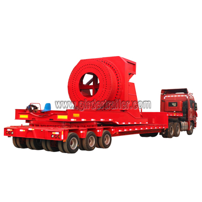 Wind blade adapter mounted on lowbed trailer Wind blade adapter mounted on lowbed trailer