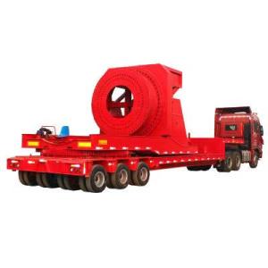 Wind blade adapter mounted on lowbed trailer